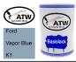 Preview: Ford, Vapor Blue, K1: 500ml Lackdose, von ATW Autoteile West.